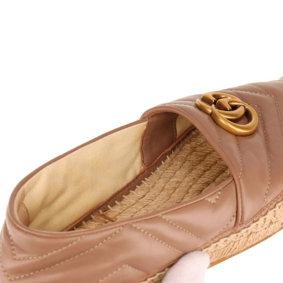 Authentic Gucci Leather Espadrille with Double G - Picture 12 of 12